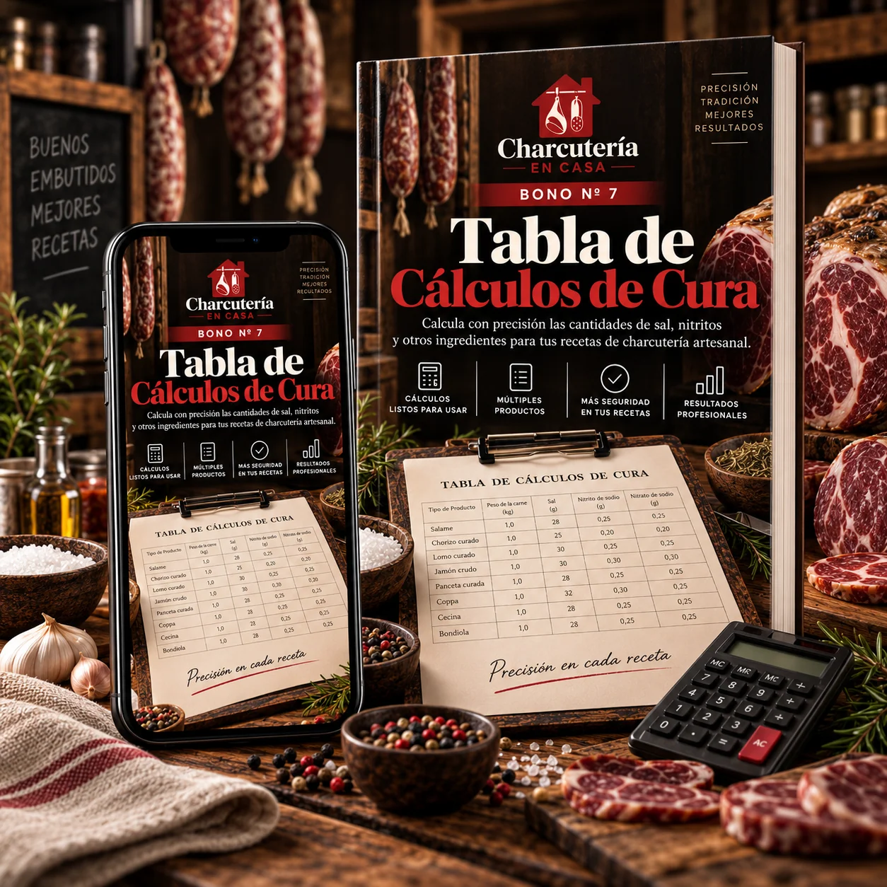 Tabla de Cálculos de Curado